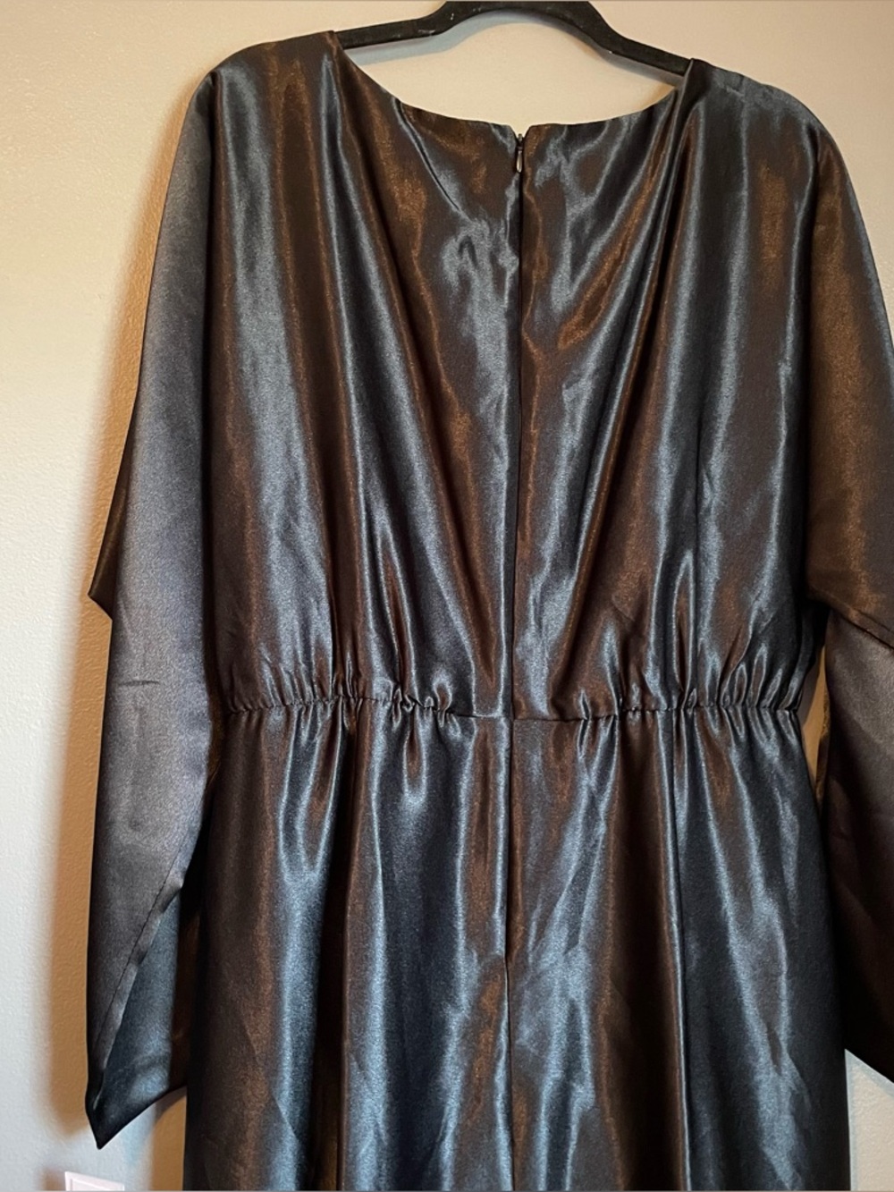 NWT Julia Jordan Sz 12 Women’s Long Sleeve Satin Cocktail Midi Dress Ret $139! - Picture 16 of 16